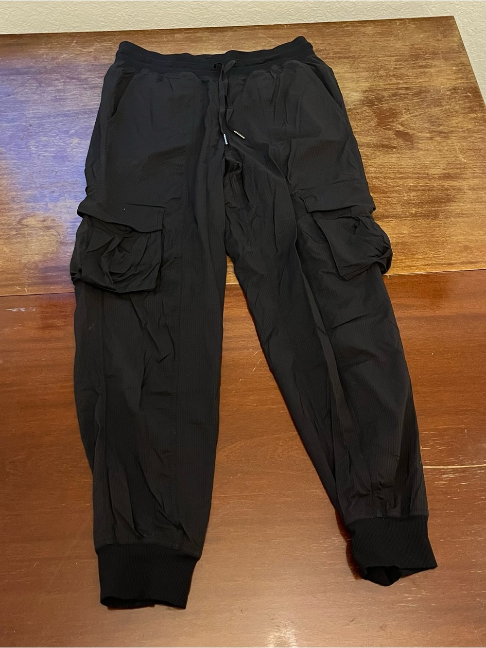 lululemon Black Cargo Jogger Pants with Drawstring
